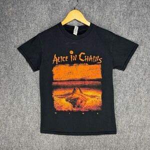 Alice In Chains Dirt Graphic T-Shirt Black Small Grunge Rock Band Tee Gildan